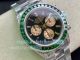 Swiss Replica Rolex Rainbow Daytona Black Dial Green Diamond Bezel Watch 40MM (3)_th.jpg